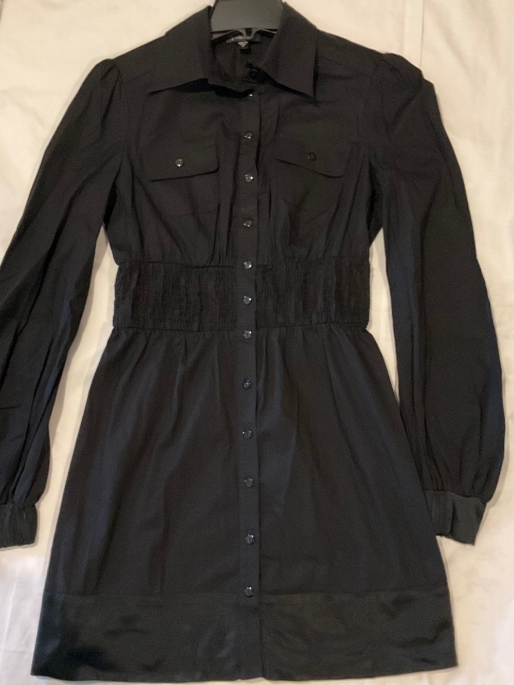Bebe Black Button Dress Size M